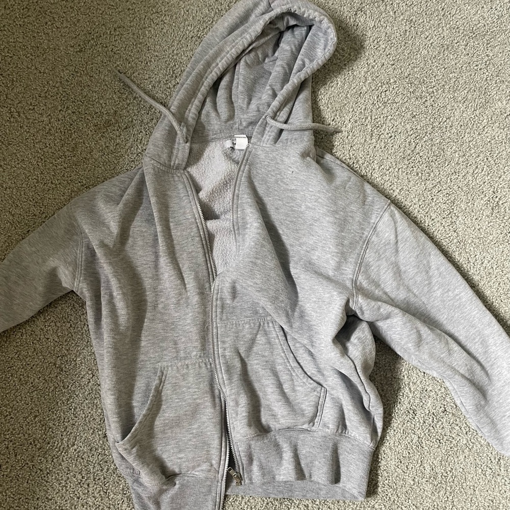 Gray Zip Up Hoodie